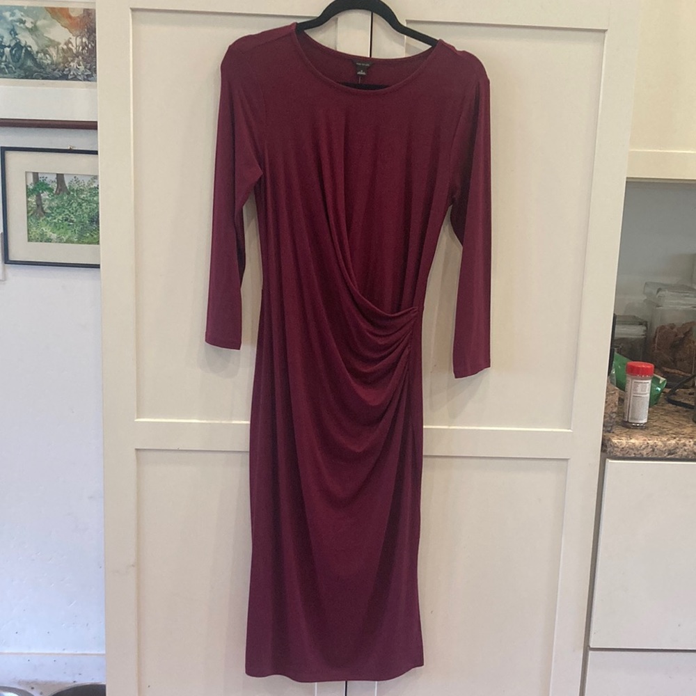 Ann Taylor Gathered Waist Long Sleeve Sheath Dress; Size Small NWT - Picture 1 of 11